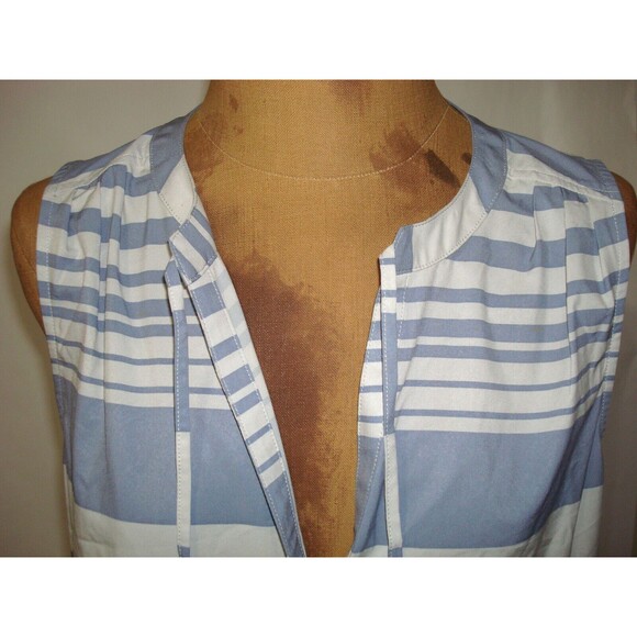 New Womens Prana NWT S Natasha Tunic Blue White Pockets Sleeveless Long Top UPF - Picture 6 of 6